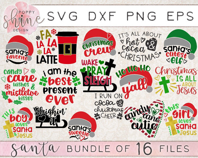 Santa Bundle SVG Poppy Shine Design