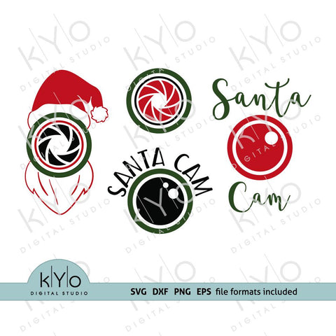 Santa Cam svg files bundle, printable christmas designs png SVG kYo Digital Studio 