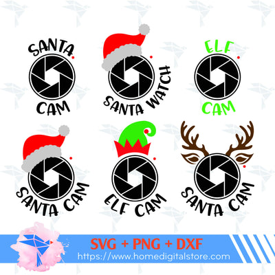 Santa Cam SVG, PNG, DXF Digital Files Include SVG SVGStoreShop 