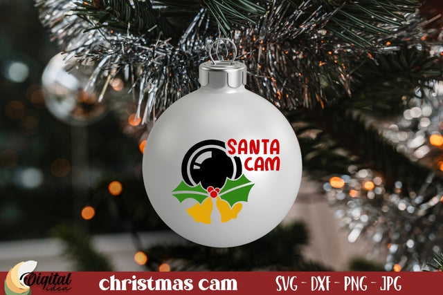 Santa Cam SVG. Santa Cam Ornament SVG. Christmas Quote SVG SVG Evgenyia Guschina 