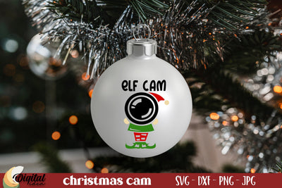 Santa Cam SVG. Santa Cam Ornament SVG. Christmas Quote SVG SVG Evgenyia Guschina 