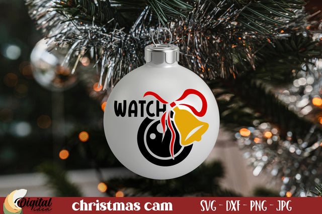 Santa Cam SVG. Santa Cam Ornament SVG. Christmas Quote SVG SVG Evgenyia Guschina 