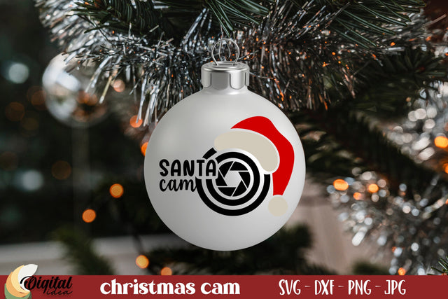 Santa Cam SVG. Santa Cam Ornament SVG. Christmas Quote SVG SVG Evgenyia Guschina 