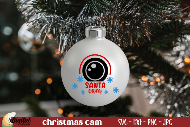 Santa Cam SVG. Santa Cam Ornament SVG. Christmas Quote SVG SVG Evgenyia Guschina 