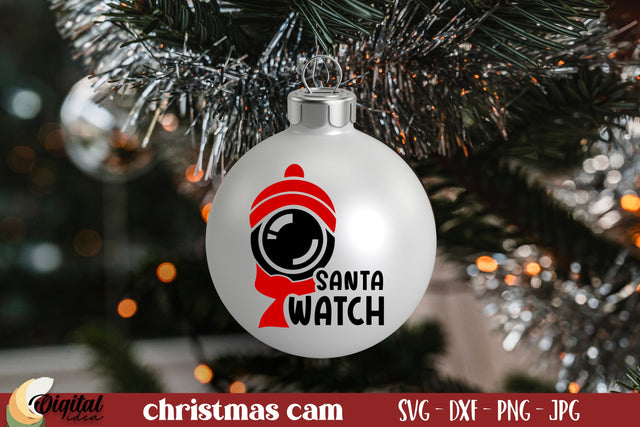 Santa Cam SVG. Santa Cam Ornament SVG. Christmas Quote SVG SVG Evgenyia Guschina 
