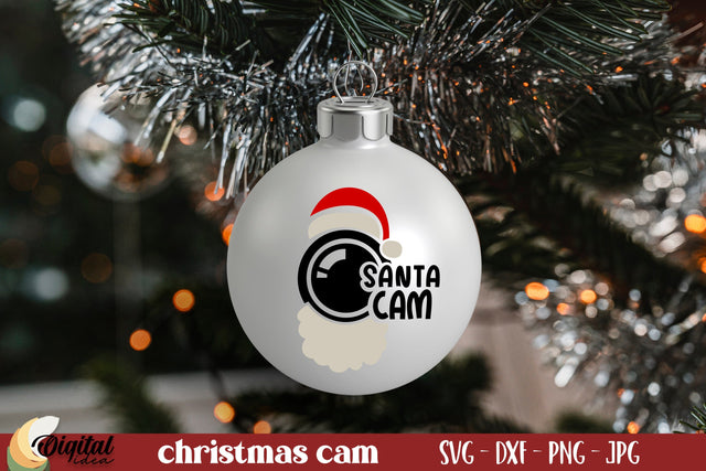 Santa Cam SVG. Santa Cam Ornament SVG. Christmas Quote SVG SVG Evgenyia Guschina 