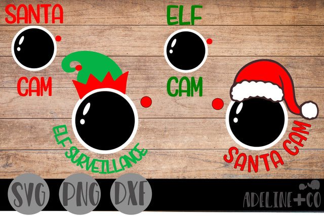 Santa cams, elf cams, mini bundle SVG Adeline&co 