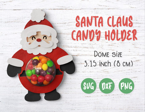 Santa Candy Dome SVG | Christmas Candy Holder Ornament 3D Paper MagicArtLab 