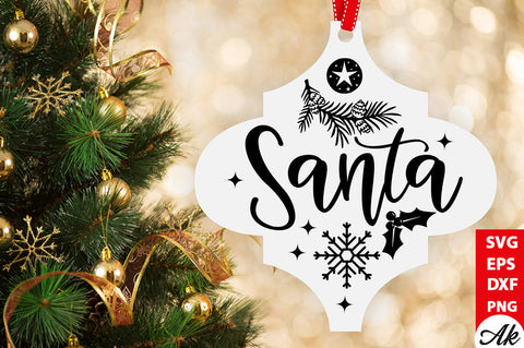 Santa Cardinal Arabesque SVG akazaddesign 