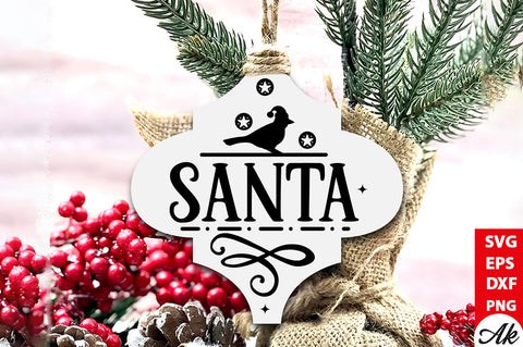 Santa Cardinal Arabesque Svg SVG akazaddesign 