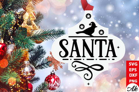 Santa Cardinal Arabesque Svg SVG akazaddesign 