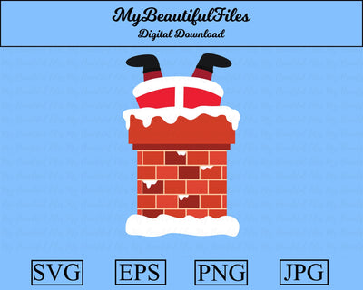 santa chimney - christmas SVG MyBeautifulFiles 