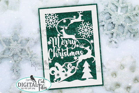 Santa Christmas card svg Cricut Joy Maker Explore Air Laser SVG kartcreationii 