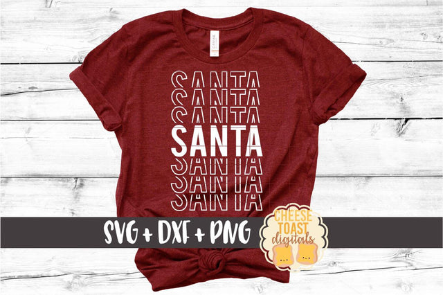 Santa - Christmas Mirror Word SVG PNG DXF Cut Files SVG Cheese Toast Digitals 