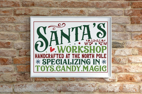 Santa Christmas Sign Svg Bundle SVG Regulrcrative 