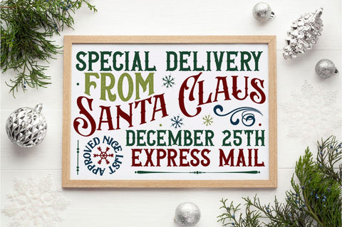 Santa Christmas Sign Svg Bundle SVG Regulrcrative 