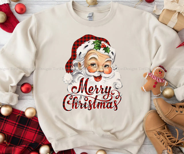 Santa Christmas Sublimation Design PNG Sublimation ToriDesigns 