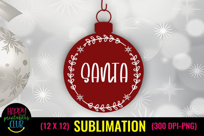 Santa Christmas Sublimation- Sublimation Christmas Design Sublimation Happy Printables Club 