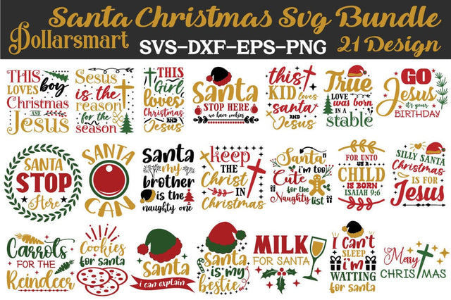 Santa Christmas Svg Bundle SVG Angelina750 