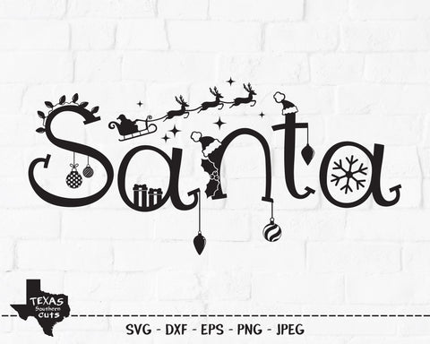 Santa | Christmas SVG SVG Texas Southern Cuts 