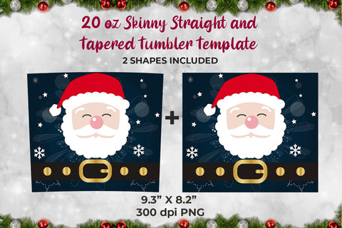 Santa Christmas Tumbler Wrap Template Sublimation Sublimation Sublimatiz Designs 