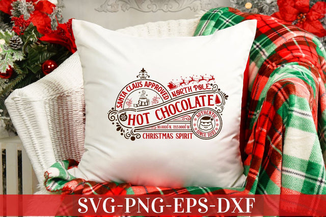 Santa claus approved north pole hot chocolate 90.0000 N 135.0000 W christmas spirit SVG SVG DESIGNISTIC 
