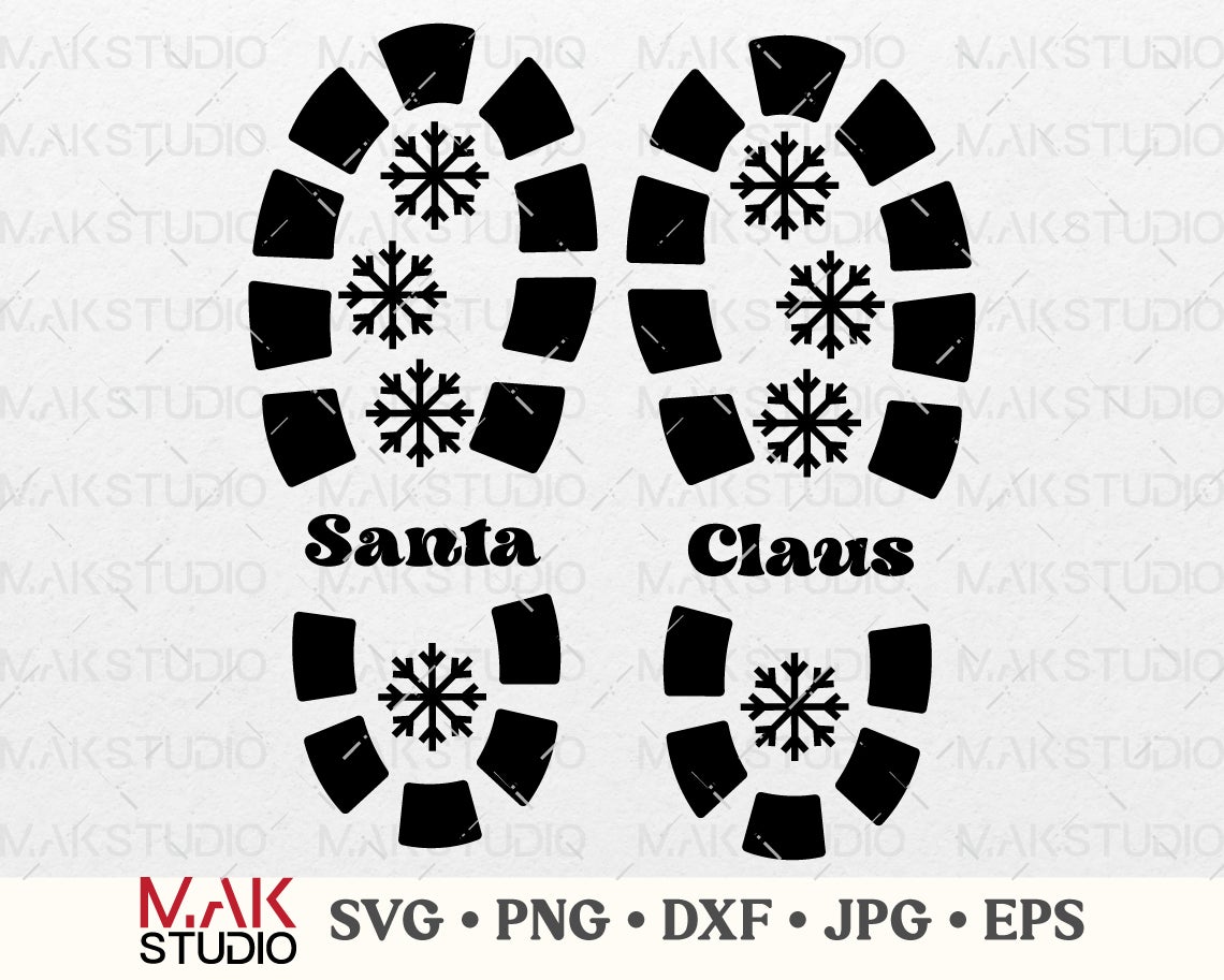 Santa Footprint Svg Graphic by Bumbimluckystore · Creative Fabrica