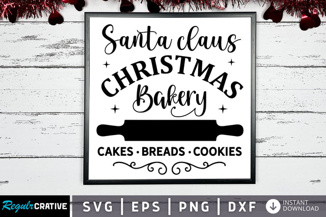 Santa claus christmas bakery cakes breads SVG Design SVG Regulrcrative 