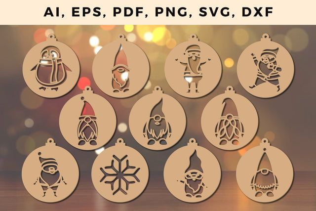 santa claus CHRISTMAS Decorations Bundle SVG File, Multilayer Laser Cut Files, SVG, 3D Designs, Mini Design Bundles SVG MD JOYNAL ABDIN 