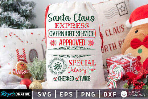 Santa claus express overnight service SVG Design SVG Regulrcrative 