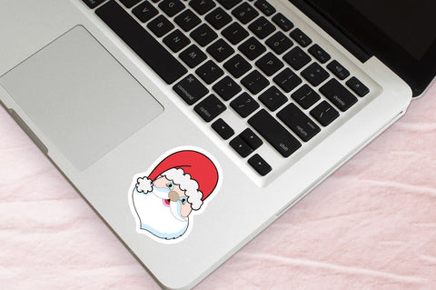 Santa Claus faces Sticker Svg Bundle SVG Regulrcrative 