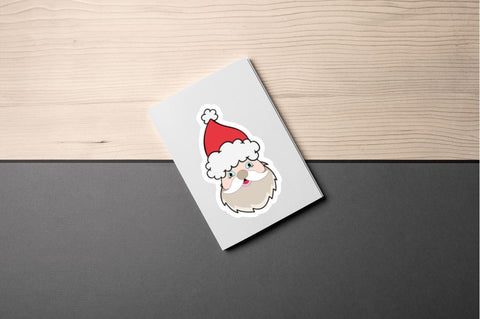 Santa Claus faces Sticker Svg Bundle SVG Regulrcrative 