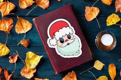 Santa Claus faces Sticker Svg Bundle SVG Regulrcrative 