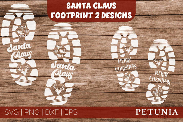 Santa Claus Boot Print Svg, Santa Boot Svg, Santa Claus Svg, Santa Boot  Print, Santa Footprint, Boot Print Svg, Christmas Svg, Santa Svg 