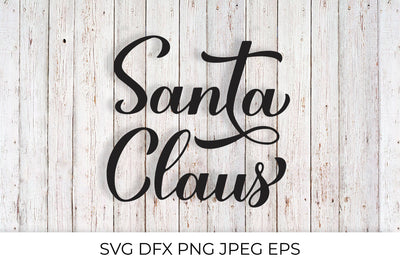 Santa Claus hand lettering. Christmas calligraphy SVG SVG LaBelezoka 