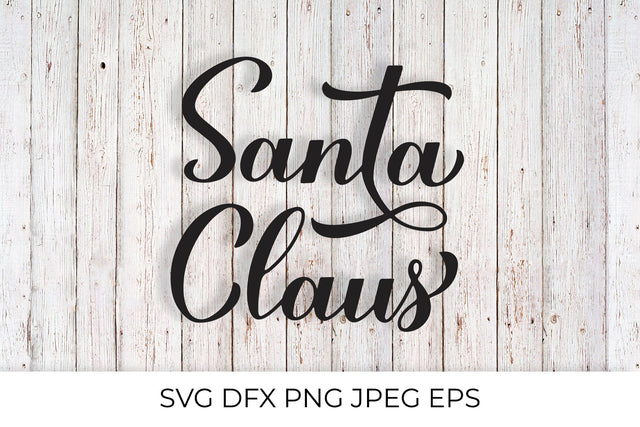 Santa Claus hand lettering. Christmas calligraphy SVG SVG LaBelezoka 