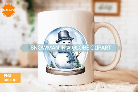 Santa Claus in a snow globe clipart Sublimation Maumo Designs 