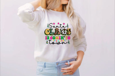 SANTA CLAUS IS COMIN TO TOWN Sublimation SVGArt 
