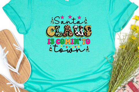 SANTA CLAUS IS COMIN TO TOWN Sublimation SVGArt 