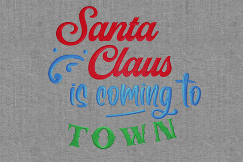 Santa Claus is Coming to Town Embroidery/Applique DESIGNS embroidery-workshop 