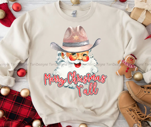 Santa Claus Merry Christmas Sublimation Design Download Sublimation ToriDesigns 