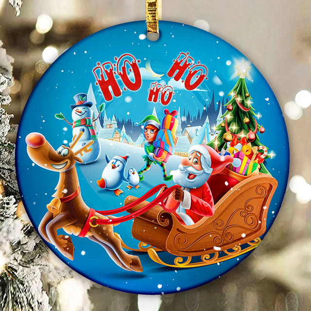 Santa Claus Ornament Png, Round Christmas Ornament, PNG Instant Download, Xmas Ornament Sublimation Designs Downloads Sublimation CaldwellArt 