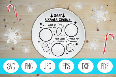 Santa Claus Plate SVG | Santa Plate SVG | Cookie Plate SVG SVG Angel Lynne Designs 