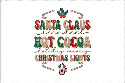 Santa Claus Reindeer Hot Cocoa PNG Sublimation Jagonath Roy 