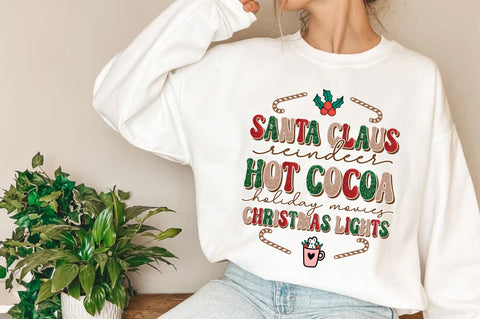 Santa Claus Reindeer Hot Cocoa PNG Sublimation Jagonath Roy 