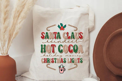 Santa Claus Reindeer Hot Cocoa PNG Sublimation Jagonath Roy 