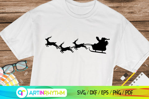 Santa Claus sleigh svg SVG Artinrhythm shop 