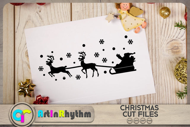 Santa Claus Sleigh SVG SVG Artinrhythm shop 