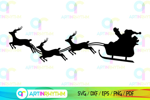 Santa Claus sleigh svg SVG Artinrhythm shop 