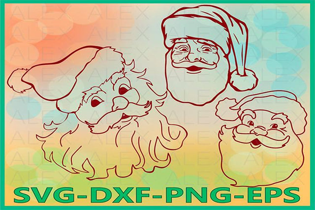 Santa Claus Svg, Christmas Face SVG AlexSVGStudio 